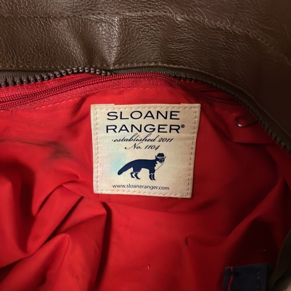 Sloane ranger navy bag with red arrows - Picture 4 of 6